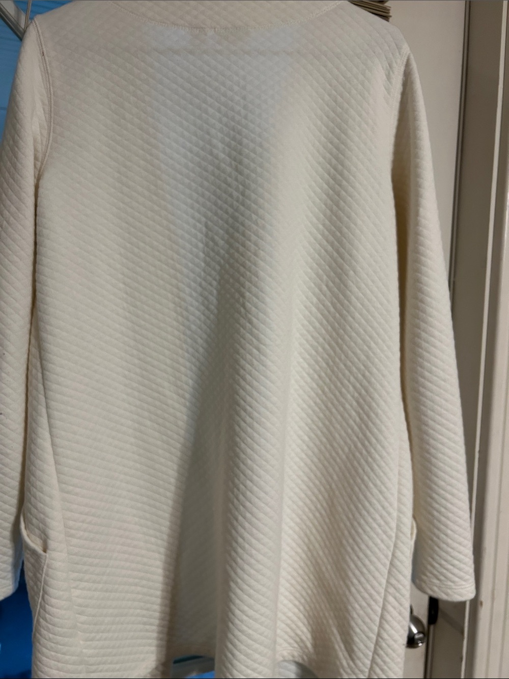 L.L. Bean Ivory Quilted Open Cardigan - Picture 5 of 5